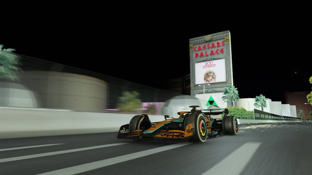 F1 Las Vegas GP Assetto Corsa McLaren at Caesars Palace